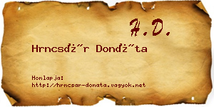 Hrncsár Donáta névjegykártya